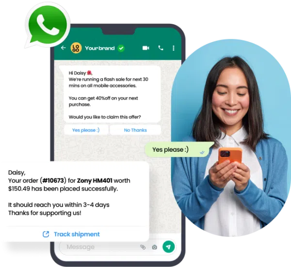 Send promotions offers button sender